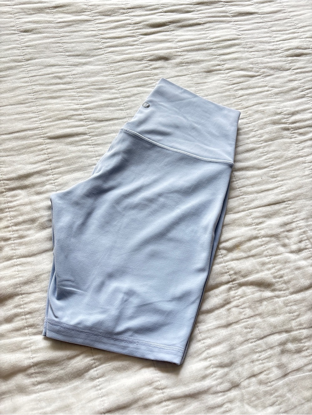 lululemon athletica Light Blue High-Waist Bike Shorts